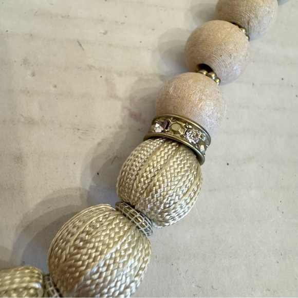 Chico's Graduated Beaded Necklace Multi Style Beads Metal Wood String Rhinestone - Picture 16 of 16